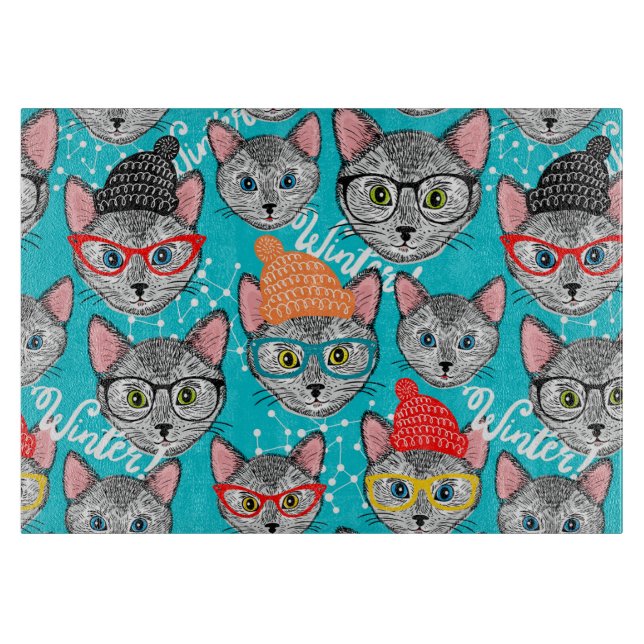 Tabla De Cortar Gato en el gorra (Anverso)