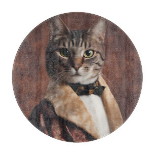 Tabla De Cortar Gato en la Chaqueta de Fumar