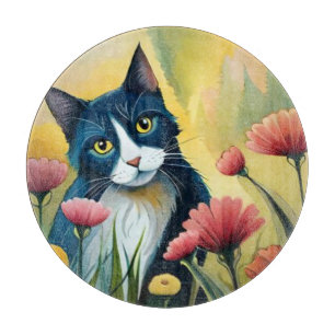 Tabla De Cortar gato FLoral
