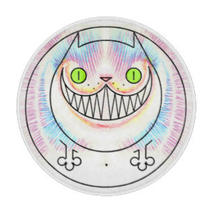 Tabla De Cortar Gato graso Gato Gato feliz Cheshire Cat Grin Chopp