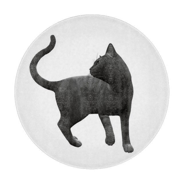 Tabla de cortar gato negro (Anverso)