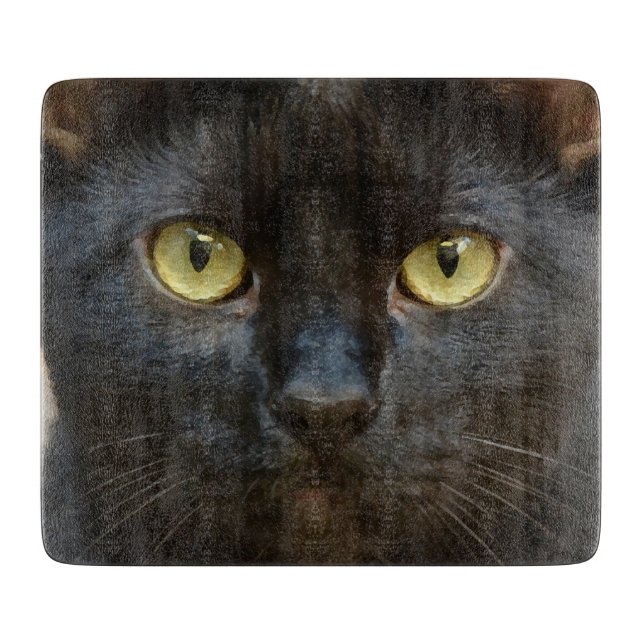Tabla De Cortar Gato negro (Anverso)