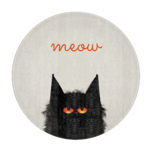 Tabla De Cortar Gato negro gruñón