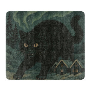 Tabla De Cortar gato yule de Navidad islandés
