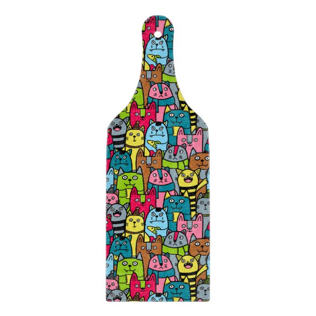 Tabla De Cortar Gatos y gatos (Anverso)