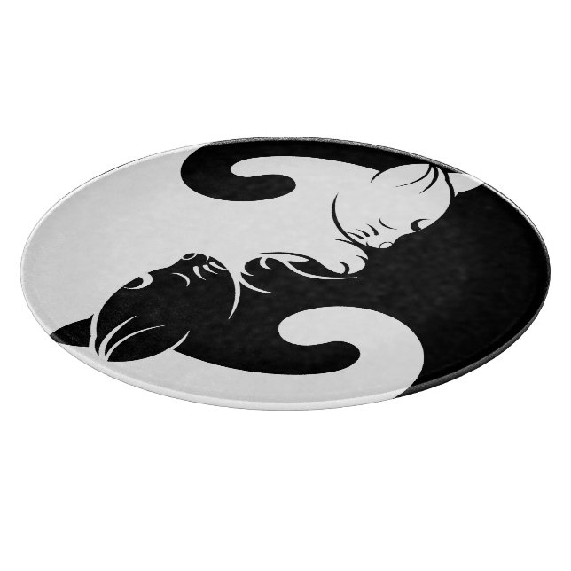 Tabla De Cortar Gatos yin yang (Borde)