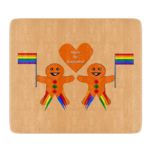 Tabla De Cortar Gay Men Navidades Gingerbread Pareja