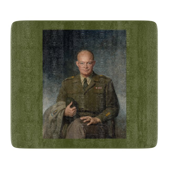 Tabla De Cortar General Dwight Eisenhower 5 Star Painted Portrait (Anverso)