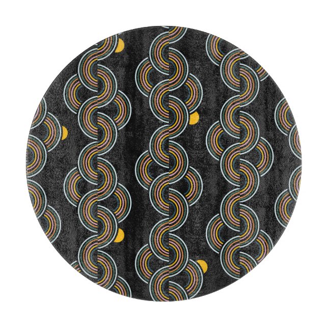 Tabla De Cortar Geo Stripe: Diseño de moda (Anverso)