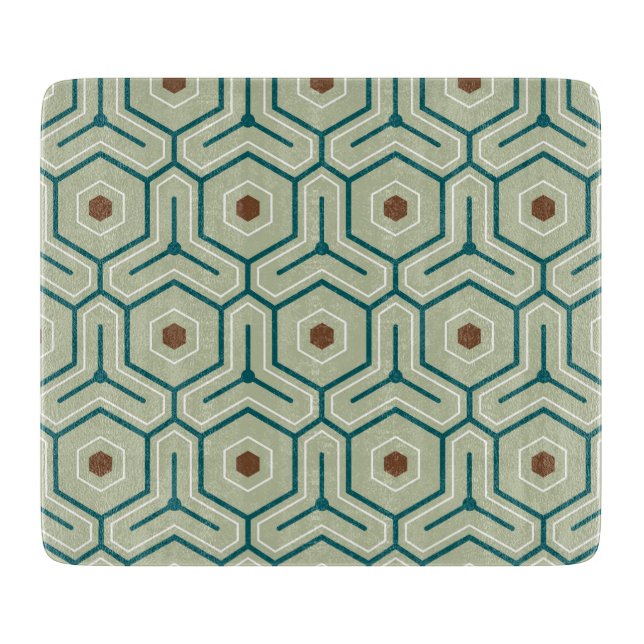 Tabla De Cortar Geometric pattern with interlocking hexagons (Anverso)