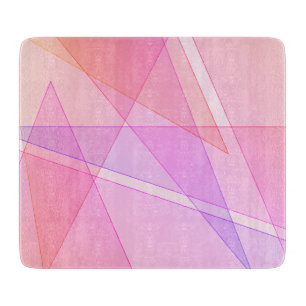 Tabla De Cortar Geométrica rosa
