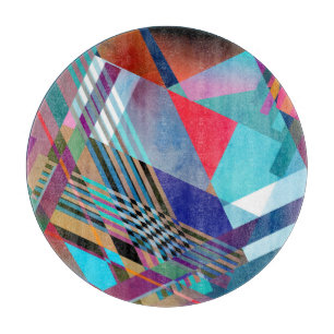 Tabla De Cortar Geométrico brillante: fondo abstracto colorido