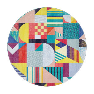 Tabla De Cortar Geométrico Decorativo: Patrón Resumen Vintage.