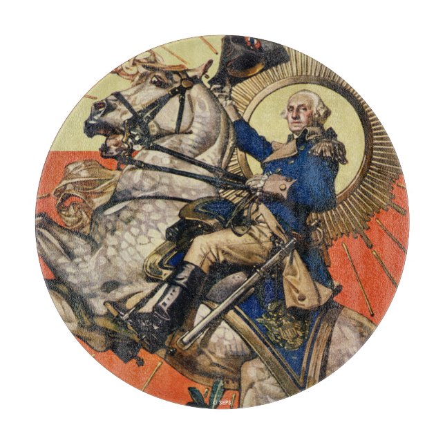 Tabla De Cortar George Washington a caballo (Anverso)