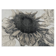 Gigantes girasoles Vintage Sepia Arte Floral