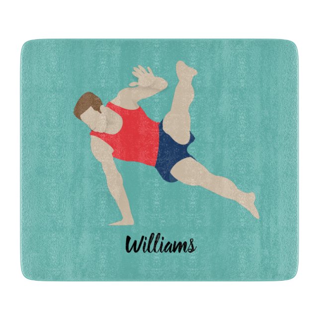 Tabla De Cortar Gimnasta masculino (Anverso)