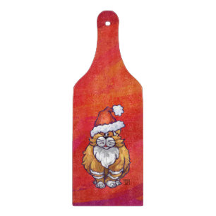 Tabla De Cortar Ginger Cat Navidades En Rojo
