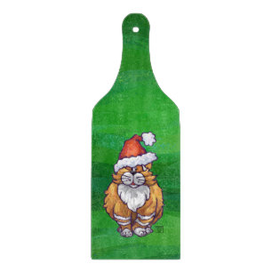 Tabla De Cortar Ginger Cat Navidades En Verde