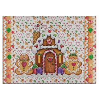 Tabla De Cortar Gingerbread House Gingerbread Man Cutting Board