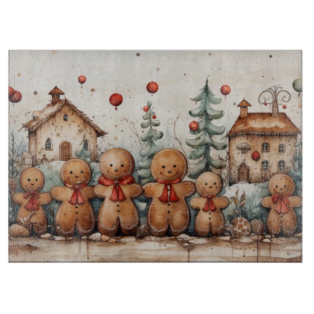 Tabla De Cortar Gingerbread Man #11 Kitchen Cutting Board (Anverso)