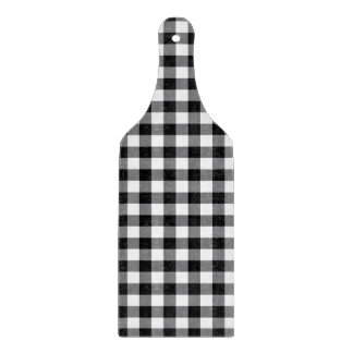 Tabla De Cortar Gingham Blanco Y Negro Moderno