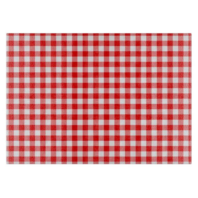 Tabla De Cortar Gingham Rojo (Anverso)