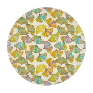 Tabla De Cortar Gingko Leaves: Arte Resumen de Flores