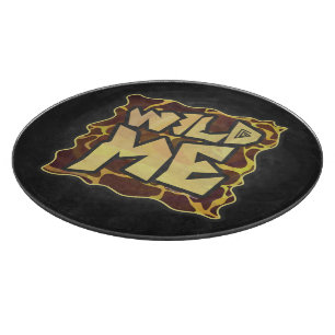 Tabla De Cortar Giraffe Brown and Yellow Print