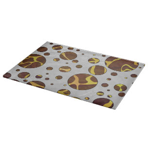 Tabla De Cortar Giraffe Brown and Yellow Print