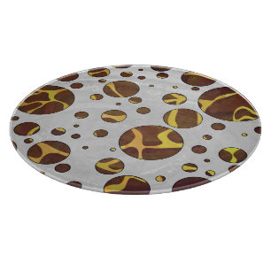 Tabla De Cortar Giraffe Brown and Yellow Print