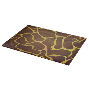 Tabla De Cortar Giraffe Brown and Yellow Print