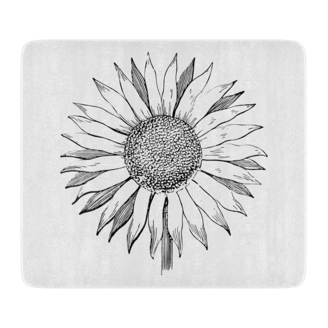 Tabla De Cortar Girasol ilustrado (Anverso)