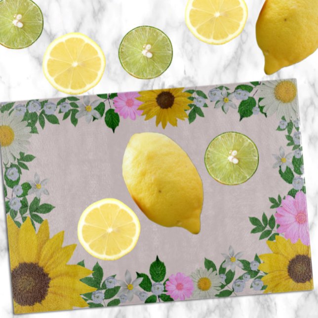 Tabla De Cortar Girasol Rústico Floral de Margaritas Rosa (Subido por el creador)