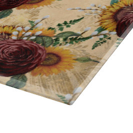 Tabla De Cortar Girasol y Ranunculus