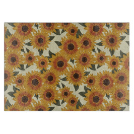 Tabla De Cortar Girasoles de Verano