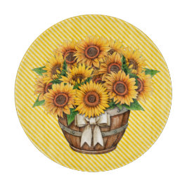 Tabla De Cortar Girasoles En Amarillo