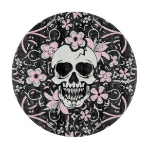 Tabla De Cortar Girly Vintage Skull