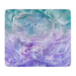 Tabla De Cortar Giro de nubes azul y púrpura