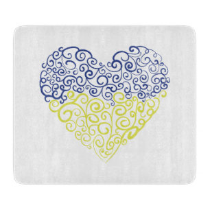 Tabla De Cortar Giro espiral mehandi corazón Colores de la bandera