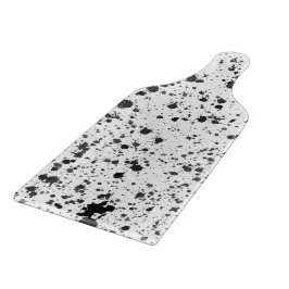 Tabla De Cortar Glass Cutting Board - Black and White Splatters