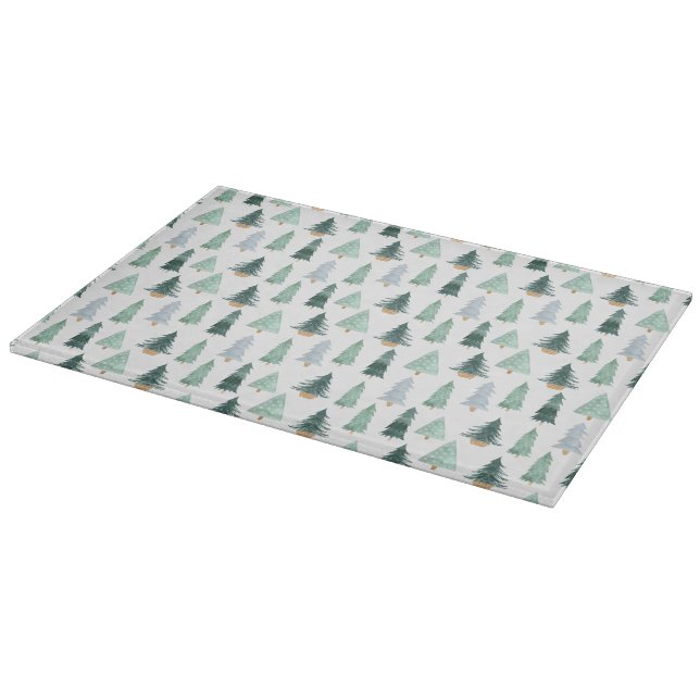 Tabla De Cortar Glass Cutting Board - Christmas Pattern (Borde)
