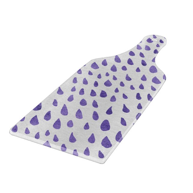 Tabla De Cortar Glass Cutting Board - Purple Pattern (Borde)