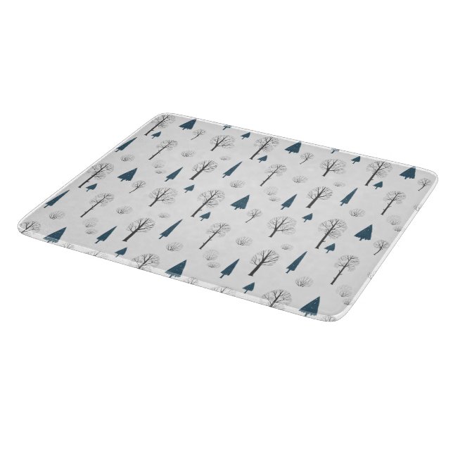 Tabla De Cortar Glass Cutting Board - Winter Pattern (Borde)