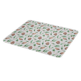 Tabla De Cortar Glass Cutting Board - Winter Pattern