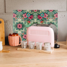 Tabla De Cortar Glass Tropics Brillante