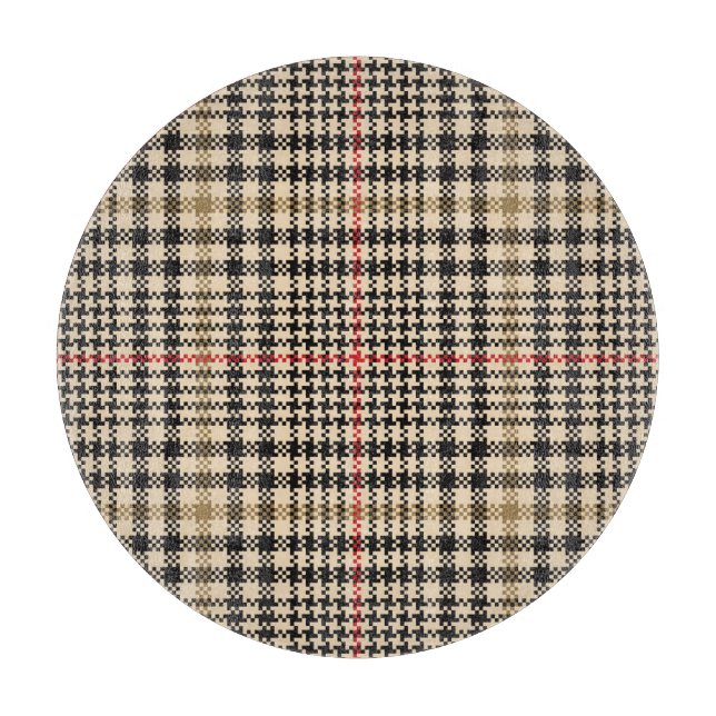 Tabla De Cortar Glen Check Plaid Pixel Art (Anverso)