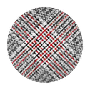 Tabla De Cortar Glen Plaid Red Black Tweed