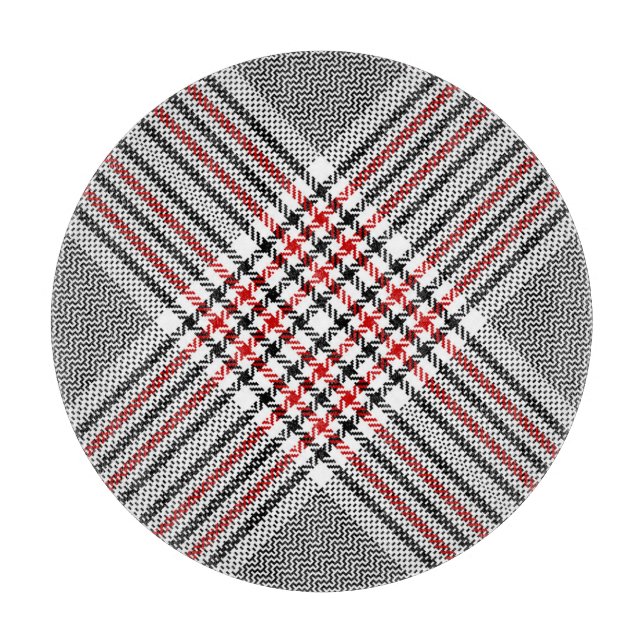 Tabla De Cortar Glen Plaid Red Black Tweed (Anverso)