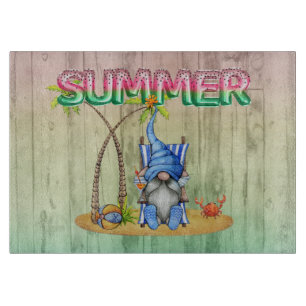 Tabla De Cortar Globos De Relieve metalizado De sandía Y Gnome De