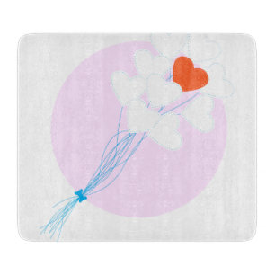 Tabla De Cortar Globos del corazón